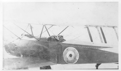 Alfred Ernest Brinsmead in his plane