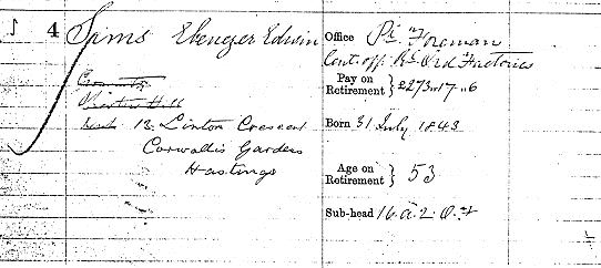 Ebanezer's Pension Record