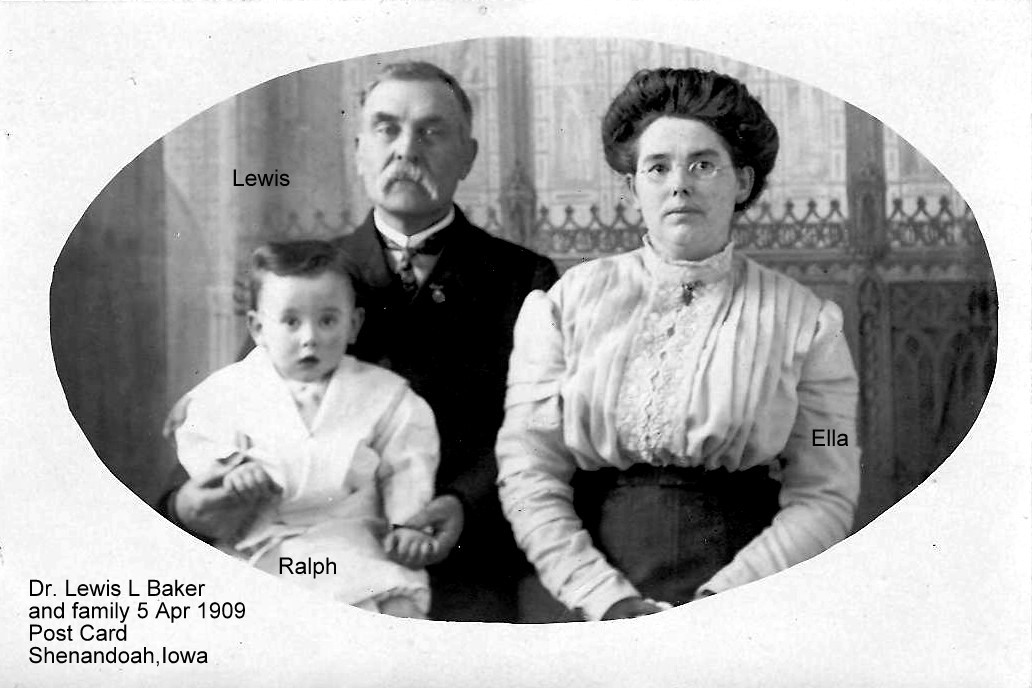 Dr. Lewis L. Baker and family, 1909